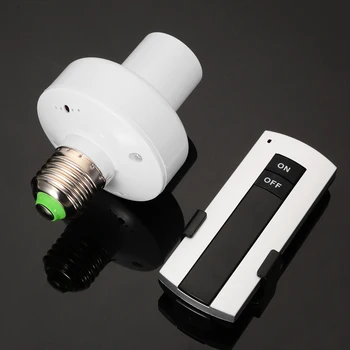 дистанционно управление ключове безжичен E27 винт светлина база ON / Off таймер превключвател гнездо за LED лампа крушка