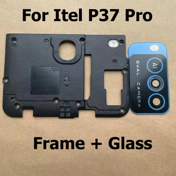 оригинален за Itel P37 Pro задна камера стъклен обектив задна камера стъкло с рамка лепило стикер лепило