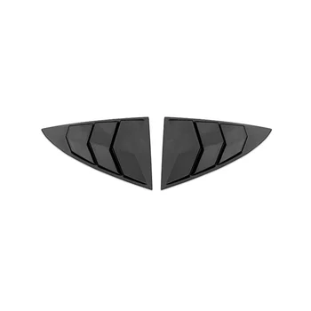 За модел 3 Y Лувър Заден триъгълник пайети Външни части за модификация, ярко черен, A