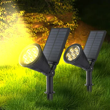 7 / 4LED слънчева тревата светлини открит пейзаж прожектори IP65 водоустойчив модернизирани слънчева захранва стена лампа вила градина декоративни