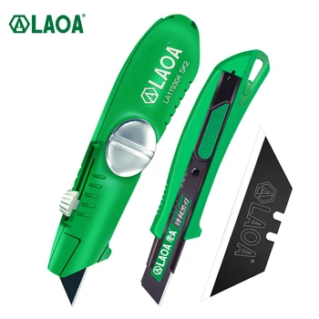 LAOA трапецовиден нож SK2 острие алуминиева сплав прибиращ се многофункционален нож за хартия за отваряне на пакета
