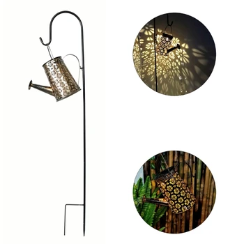 Слънчево поливане може да запали висяща лампа за водопад водоустойчива външна градина декор двор веранда трева заден двор пейзаж лампа