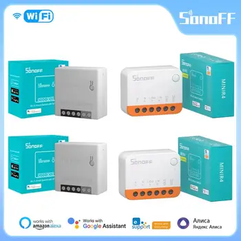 1-10PCS SONOFF MINI R4 / R2 WiFi Smart Switch 2 Way Control Mini Extreme Smart Home Relay Support Alexa Alice Google Home Smart