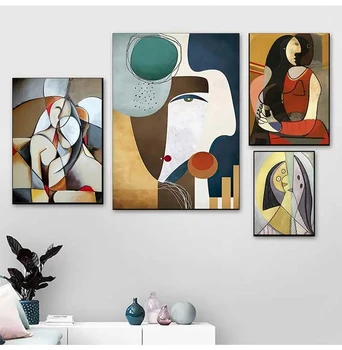 By Picasso Известни произведения на изкуството за хол Начало декор снимки HD картиниПлатно стена плакат абстрактен сънувам жена живопис