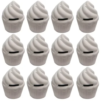Color-Me™ керамични биск cupcake банки (пакет от 12) касичка за възрастни