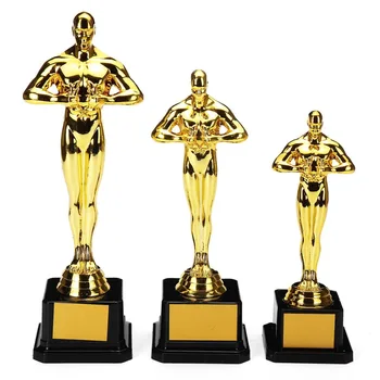 Replica Oscar Trophy Awards 18cm 21cm 26cm Пластмасови малки златни статуя Парти тържества Подаръци Позлатени занаятчийски сувенири