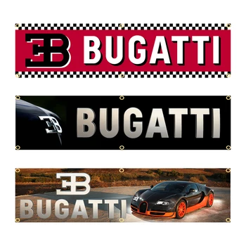 60X240cm Bugattis двигател масло банер флаг полиестер отпечатани гараж или външна декорация гоблен