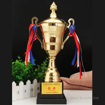 Адаптивни трофеи на шампионски трофей, търговски покрит метален трофей, универсален медал, сувенирна купа, 1Pc