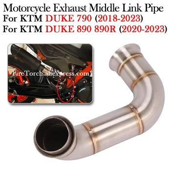 Slip On За KTM DUKE 790 890 890R 2018 - 2022 2023 Мотоциклет изпускателна система Escape Moto Промяна на средната връзка тръба