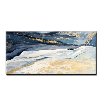 Търговия на едро ръчно рисувани абстрактни облак пейзаж живопис с маслени бои върху платно Картина за хол домашен декор без рамка