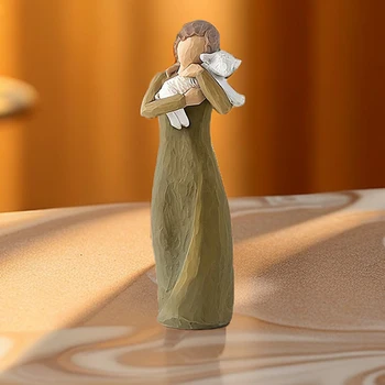 Овца жена дом скулптура изкуство хол спалня декорация на маса Смола занаяти стая декорация доставки Мир на земята