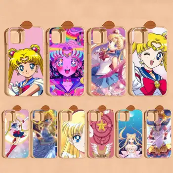 S-Sailor-M-Moon-Girl Калъф за телефон за iPhone 8 7 6 6S Plus X SE 2020 XR XS 14 11 12 13 Mini Pro Max мобилен калъф