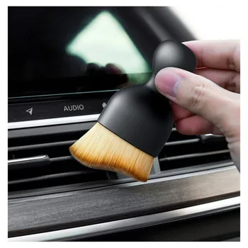 Четка за почистване на автомобили Инструмент за почистване на изхода на климатика Отстраняване на прах в интериора на автомобила Почистване на празнината на четката за къси пухчета