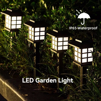 Слънчева светлина LED външна пътека светлина IP65 водоустойчива трева светлини градина декор вътрешен двор алея пешеходна пътека енергия осветление слънчева лампа