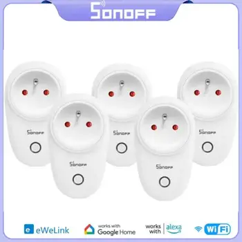SONOFF 1-4PCS S26R2 WiFi Smart Plug Wireless Smart Socket Switch Timing Smart Voice Remote Control via eWeLink Google Alexa