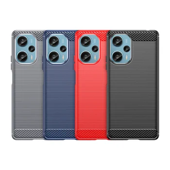Луксозен здрав щит от въглеродни влакна Brushed Business TPU Capa за Xiaomi Redmi Note 12 Turbo 12 Pro Plus Защитете калъфа за мобилен телефон