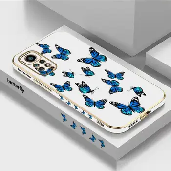 Butterfly Диаграма Луксозен калъф за телефон за Xiaomi Redmi Note 11 Pro Plus 12Pro Plus 11 11S 10 Pro 12 9S 8 Pro капак