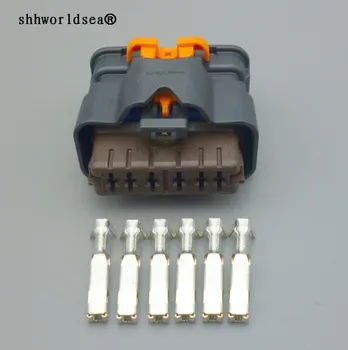 shhworldsea 6 пинов автомобилен конектор кабелен конектор конектор щепсел с терминал F84370019117E