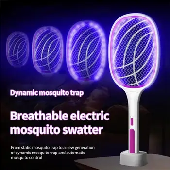 Две в едно 10 LED капан комар убиец лампа 3000V електрически бъг Zapper USB акумулаторна лятна мухобойка капан мухи насекоми