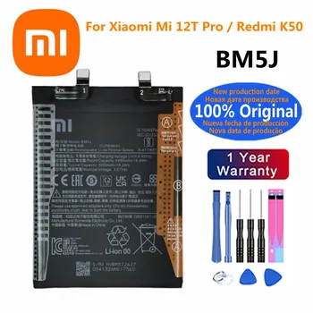 Нова 100% оригинална висококачествена подмяна 5000mAh BM5J батерия за Xiaomi Mi 12T Pro Redmi K50 оригинални телефонни батерии Bateria