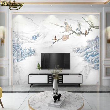 beibehang обичай китайски мраморен пейзаж Европейски камък цвете тапет за хол фон 3D тапети дома декор