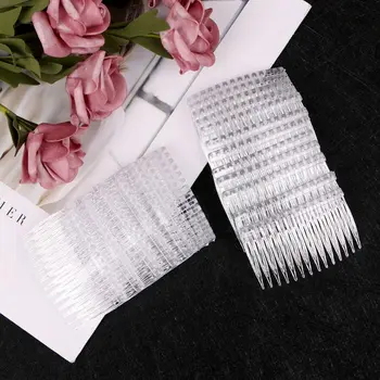 20 Прозрачни пластмасови щипки за коса странични гребени щифт шноли 70X40mm 2.7x1.7in