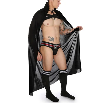 Мъже Секси Хелоуин костюм Cosplay Качулка нос отвесни прозрачни еротичен костюм секс костюм секс комплект 18 възрастни екипировки