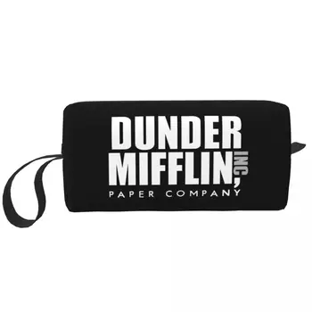 Офис ТВ шоу Dunder Mifflin Paper Company Козметична чанта Дамска мода Голям капацитет грим случай красота съхранение тоалетни чанти