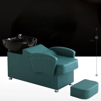 Фризьорски козметични шампоан столове Професионални луксозни минималистични шампоан столове Comfort Chuveiro Salon Furniture WZ50SC