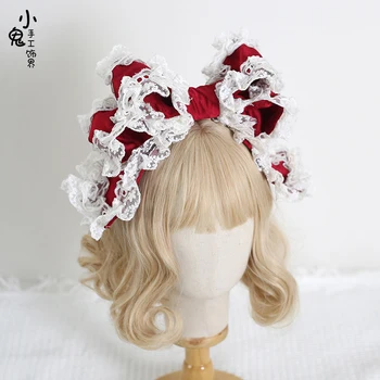 Lolita сладък бонбони цвят дантела bowknot KC японска кукла, Лолита коса коса обръч главата орнаменти
