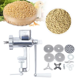 Домакински ръчен гранулатор машина Производител на храни за животни Инструмент за обработка на фуражи за домашни любимци Машина за фуражни пелети