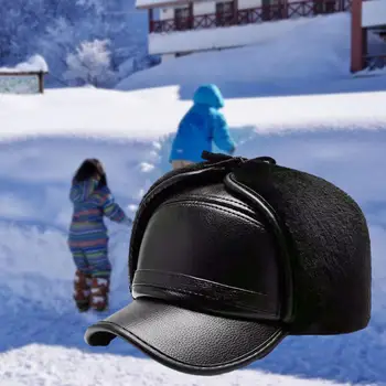 Зимна траперска шапка с наушници Термална ски шапка Сняг Студено време Зимна шапка Lei Feng за бягане Туризъм Колоездене На открито Възрастни
