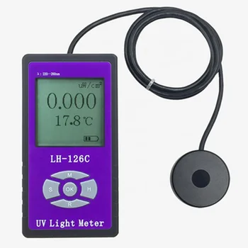  UV облъчвател LH-126C Тестер за интензитет на бактерицидната лампа UVC измервател на осветеността 254nm