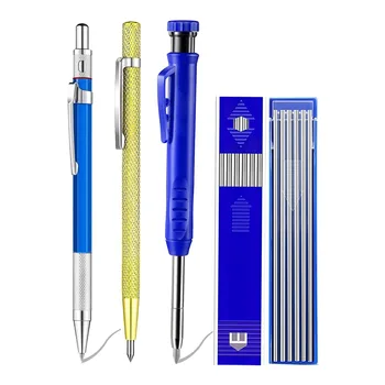 5 опаковки Сребърни заварчици Комплект моливи с карбид Scriber Tool Solid Marker Metal Marking Tool Вградена острилка