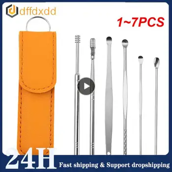  1 ~ 7PCS Youpin инструмент за почистване на ухото от неръждаема стомана EarpickSet Cleaner Curette Spoon Health Care Ear Wax Clean Remover Tools