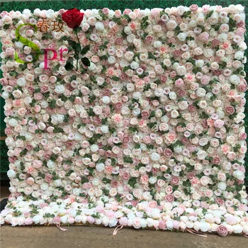 SPR 3D ефект навийте сватбена декорация изкуствена коприна coth роза цвете стена панел фон