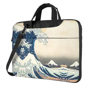 Голямата вълна от Канагава чанта за лаптоп ръкав Япония природа куфарче чанта 13 14 15 стилен за Macbook Pro Lenovo компютър торбичка