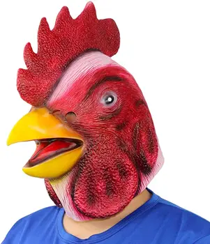 Пилешка глава латекс маска петел маска за Хелоуин косплей костюм парти карнавал реквизит
