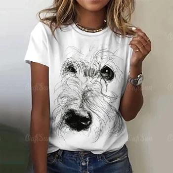 Kawaii котка печатни тениска за жени къс ръкав тениска върховете лятна мода случайни пуловер хлабав O врата тройници животински облекло